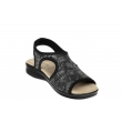Sanital Flex 8056.17 Nero wygodne damskie sandały