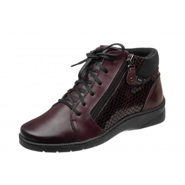 Axel Comfort 1765 wygodne bordowe damskie botki