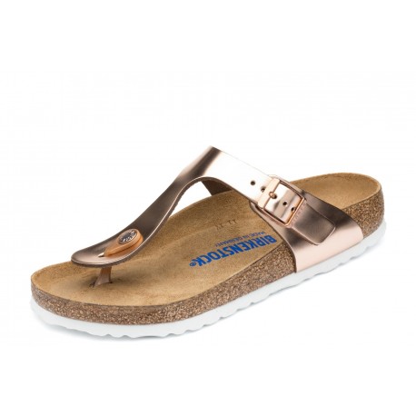 Birkenstock Gizeh BS 1005048 wygodne zdrowotne damskie klapki - japonki