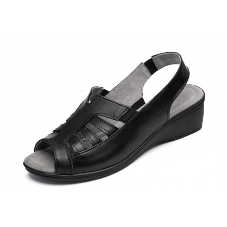 Axel Comfort 0176 wygodne czarne damskie sandały