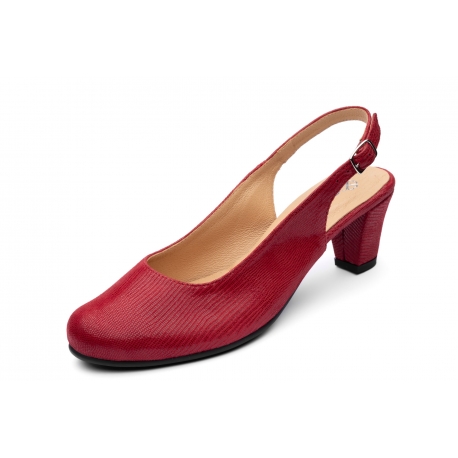 Andy 829 wygodne czerwone damskie sandały