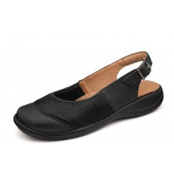 Axel Comfort 2450 czarne wygodne zdrowotne damskie sandały
