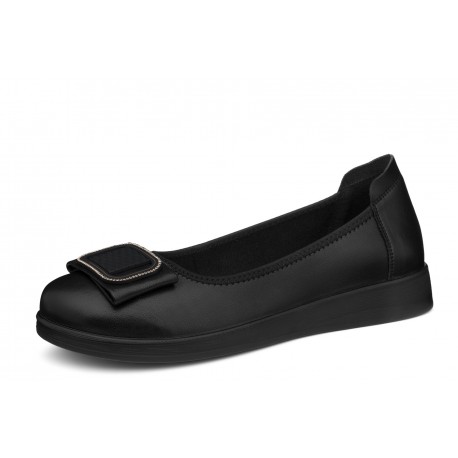 Loretta Vitale W2439403A czarne wygodne zdrowotne damskie baleriny