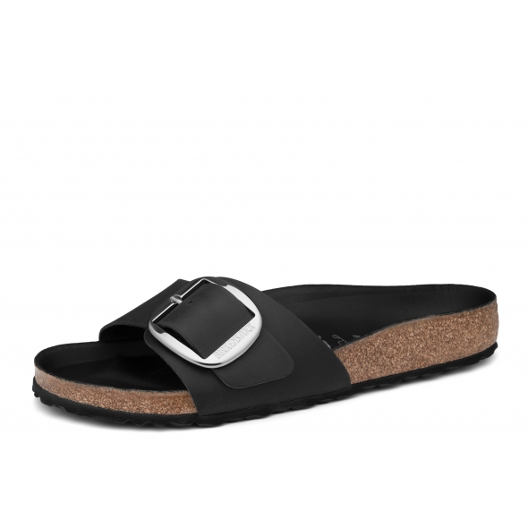 Birkenstock Madrid Big Buckle 1006522 ortopedyczne skórzane damskie klapki