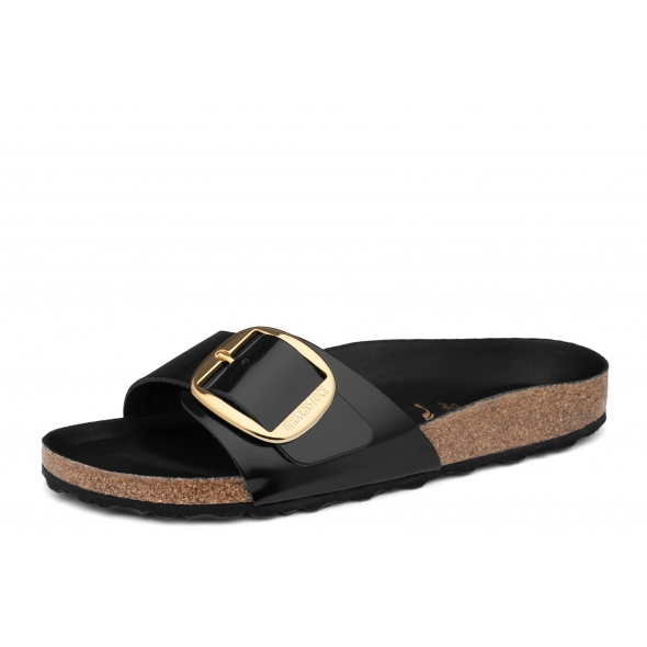 Birkenstock Madrid Big Buckle 1022650 ortopedyczne skórzane damskie klapki