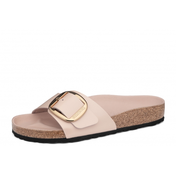 Birkenstock Madrid Big Buckle 1029421 ortopedyczne skórzane damskie klapki