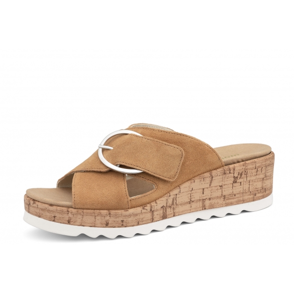 Waldlaufer H-Wiebke 925501 195 296 wygodne skórzane damskie klapki