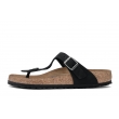 Birkenstock Gizeh BS 1019023 wygodne skórzane damskie klapki - japonki