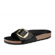 Birkenstock Madrid Big Buckle 1022650 ortopedyczne skórzane damskie klapki