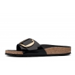 Birkenstock Madrid Big Buckle 1022650 ortopedyczne skórzane damskie klapki