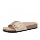 Birkenstock Madrid Big Buckle 1026496 wygodne skórzane damskie klapki