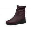 Bailar Valeria bordowe wygodne skórzane damskie botki