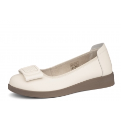 Loretta Vitale W9957 beige wygodne skórzane damskie baleriny