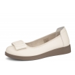 Loretta Vitale W9957 beige wygodne skórzane damskie baleriny