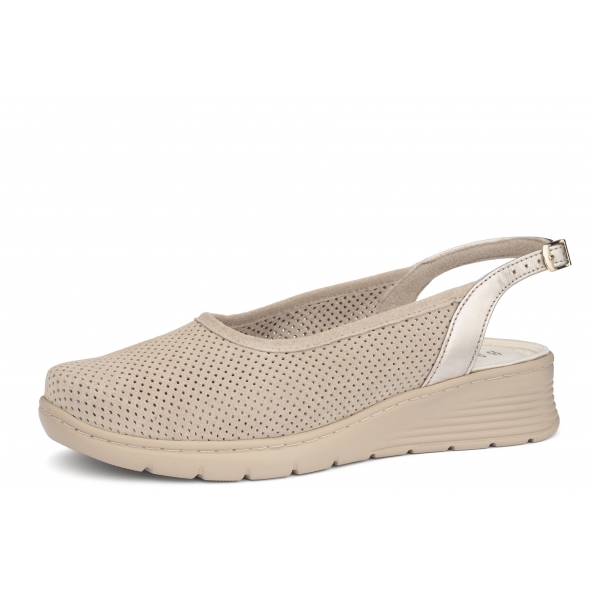 Bailar Lucia beż wygodne skórzane damskie sandały