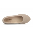 Bailar K-Ines zamsz taupe szerokie skórzane damskie czółenka