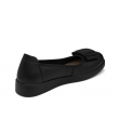 Loretta Vitale W9957 czarne skórzane szerokie damskie baleriny