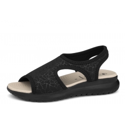 Sanital Flex 633.99 black wygodne damskie sandały