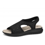 Sanital Flex 633.99 black damskie sandały