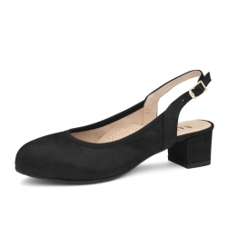 Bailar K-Sofia czarne Satyna skórzane damskie czółenka