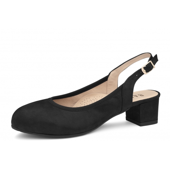 Bailar K-Sofia czarne Satyna skórzane damskie czółenka