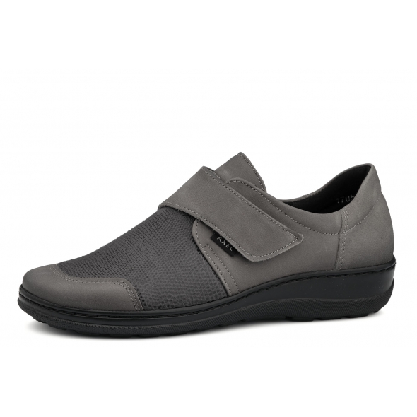 Axel Comfort 1705 popiel wygodne skórzane damskie półbuty