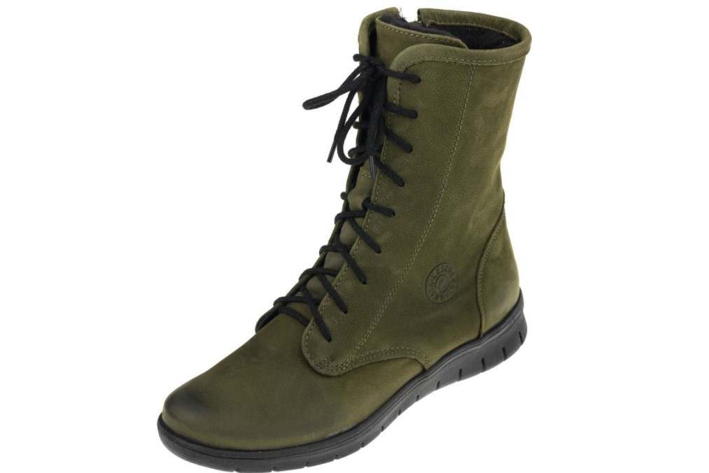 buty ze skóry w kolorze zielonym