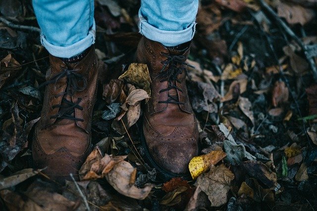 śmierdzące buty w lesie